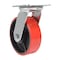 Vestil Polyurethane Swivel Caster 6 In. Diameter x 2 In. Width 1232 Lb. Capacity Red/Black CST-VE-6X2PU-S - alternate 4